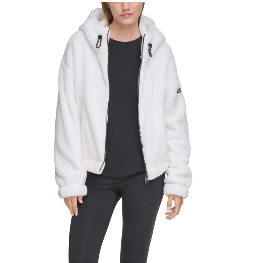 ‼️ 2 for $50! Calvin Klein Performance White Sherpa Teddy Jacket